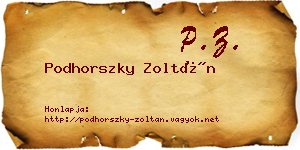 Podhorszky Zoltán névjegykártya