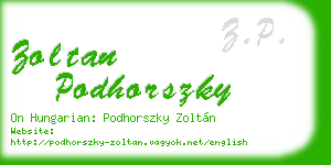 zoltan podhorszky business card