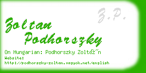 zoltan podhorszky business card